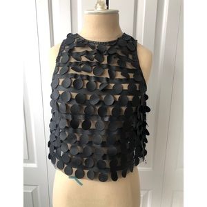 LF ANGEL BIBA SIZE 8 EU  BLACK PRE OWNED TOP